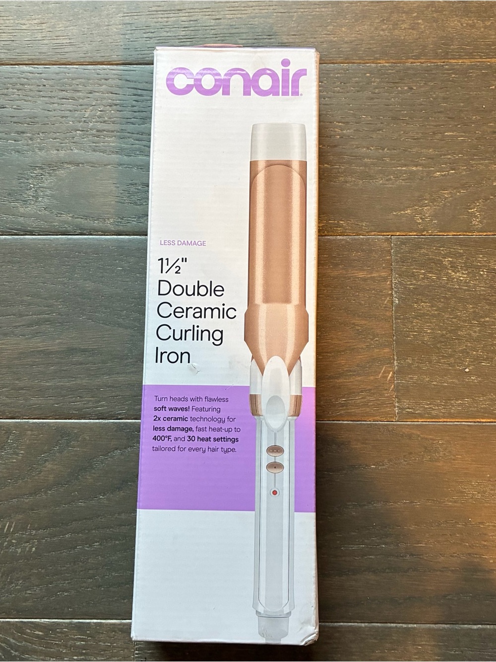 Conair 1½" Double Ceramic Curling Iron in Rose Gold